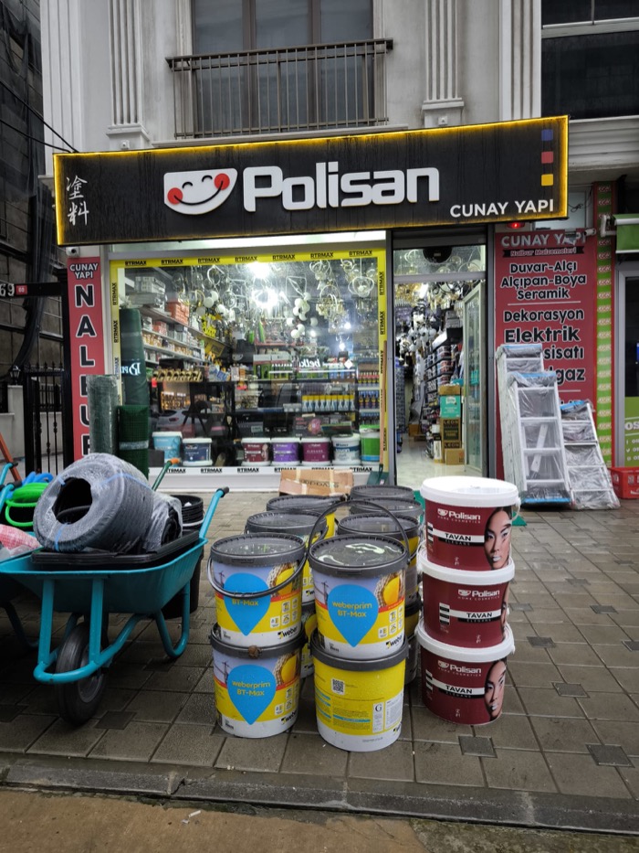 Cunay Yapı Malzemeleri boya reyonu